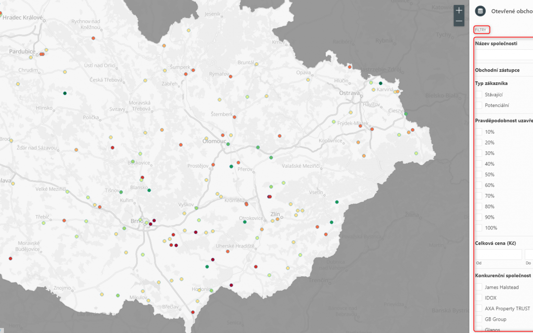 Setting Up Data Types for Map Filters