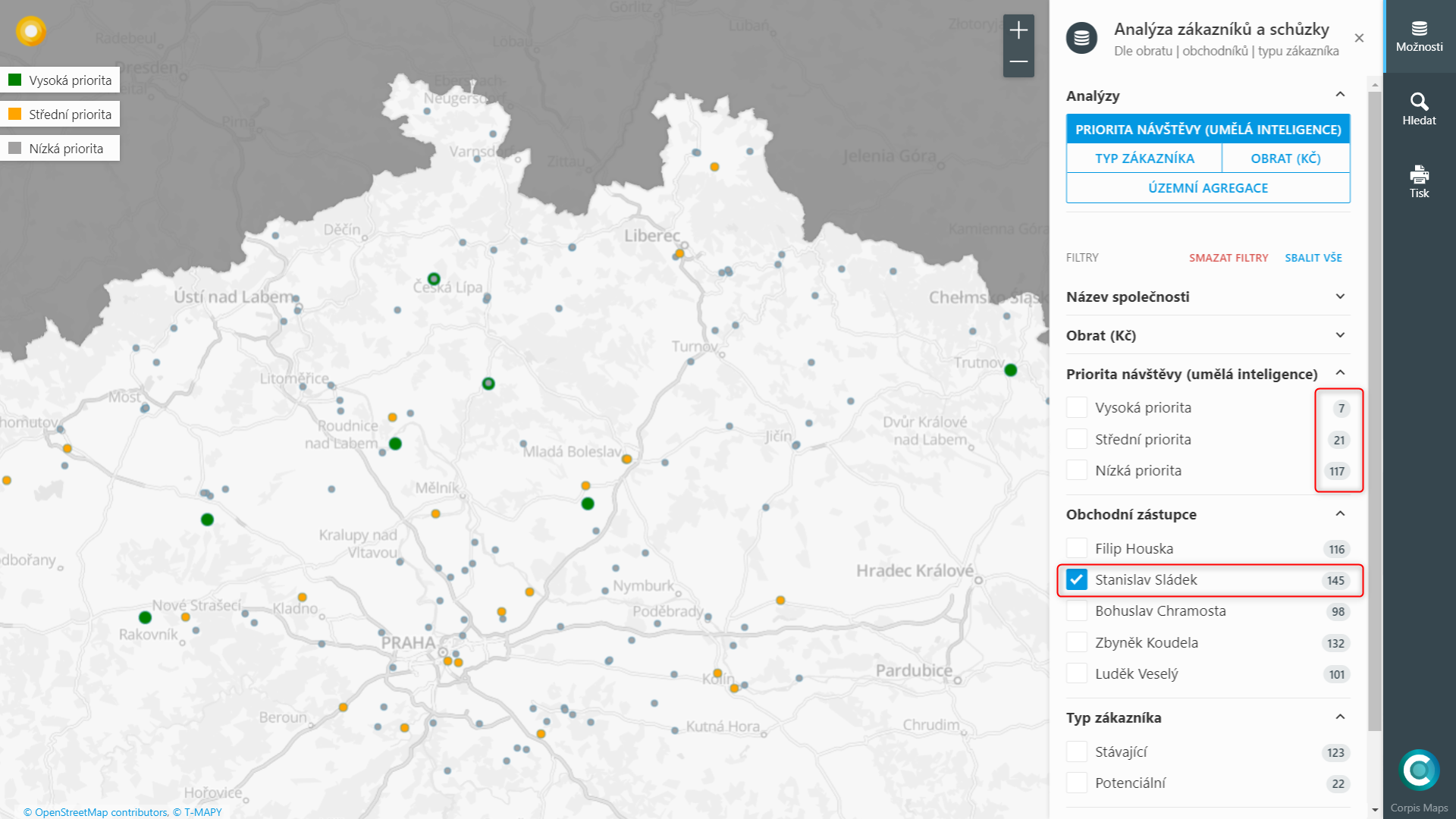 Plánování schůzek pomocí umělé inteligence | Corpis Maps