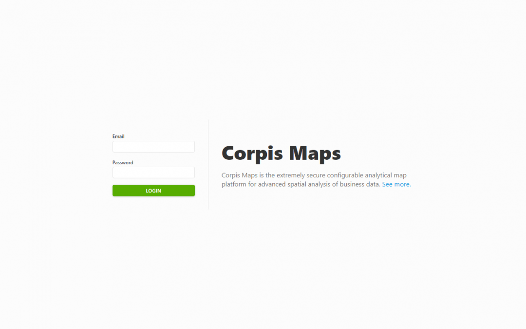 Přihlášení do Corpis Maps portálu a změna hesla