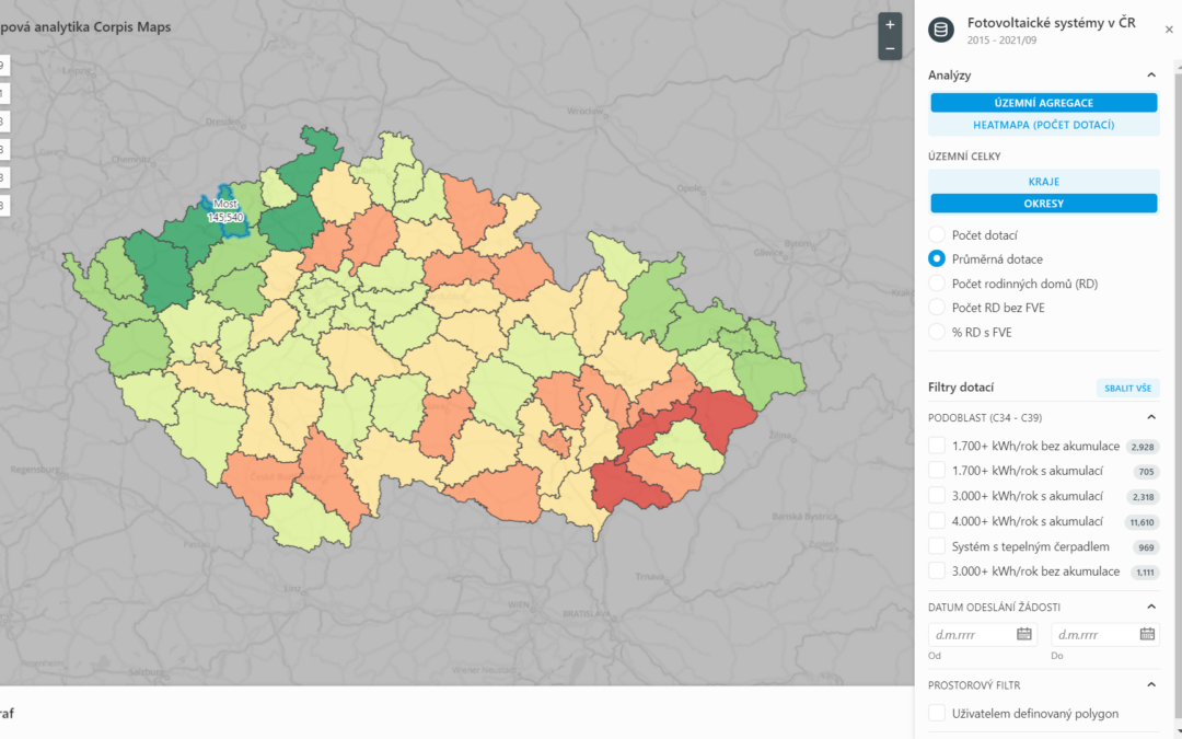 Interaktivní mapa: Unikátní analýza dotací do fotovoltaických systémů